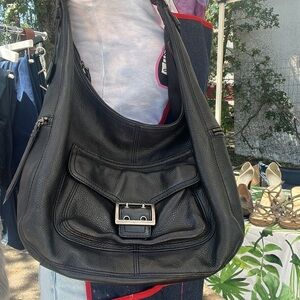 Banana Republic Y2K black slouchy shoulder bag!